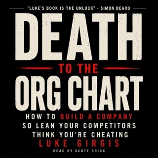 Audiobook cover of Death to the Org Chart, read by Scott Brick